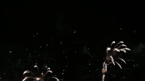 Growing fireworks to max light Stock Footage 20593705