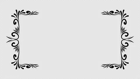Growing floral corner border animation. Video clip with alpha channel. Stock Footage 314507914