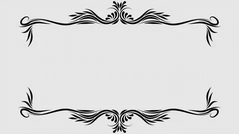 Growing floral corner border animation. Video clip with alpha channel. Stock Footage 314507947