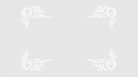 Growing floral corner border animation. Video clip with alpha channel. Stock Footage 314508073