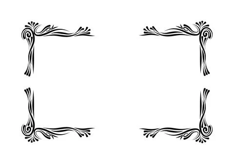 Growing floral corner border animation. Video clip with alpha channel. Stock Illustration
