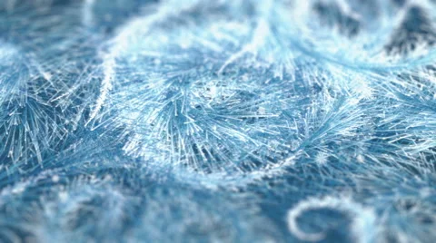 Growing Frost Pattern Macro Stock Footage 57370617