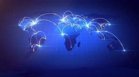 Growing Global Business Network. Stock Footage 42489063