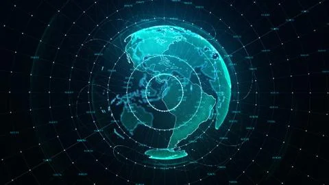 Growing global network concept. Illustrazione stock