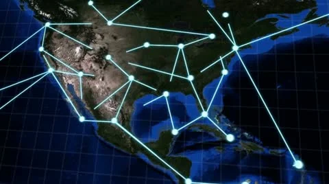 Growing Global Network Stock Footage 12343175