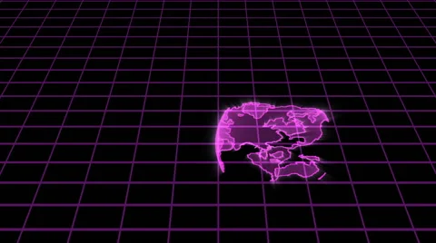 Growing Global Network. Global on grid background 库存影片 66255478