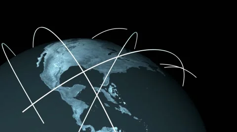Growing Global Network. The view from space Stock Footage 65520400