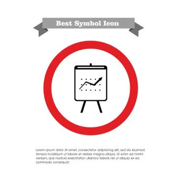 Growing graph chart 스톡 일러스트