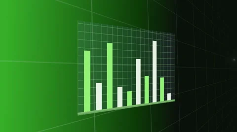 Growing graph charts on a grid Stock Footage 67287583
