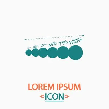 Growing graph computer symbol Stock Illustration