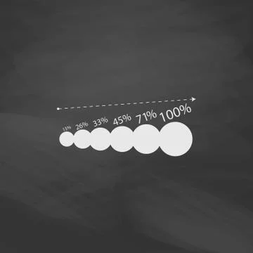 Growing graph computer symbol Stock-Illustration