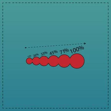 Growing graph computer symbol Stock Illustration