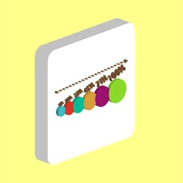 Growing Graph computer symbol Illustrazione stock