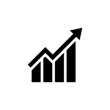 Growing graph Icon. Chart icon. diagram icon Stock Illustration