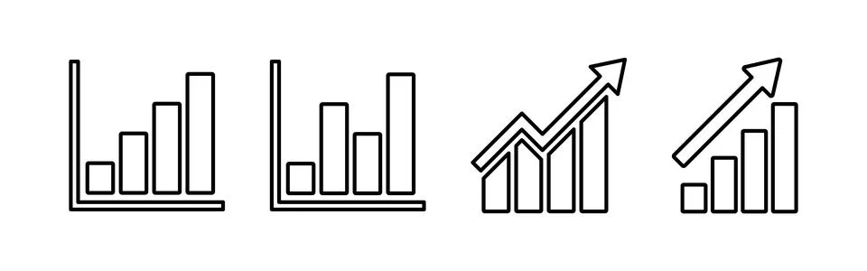 Growing graph Icon. Chart icon. diagram icon Illustrazione stock