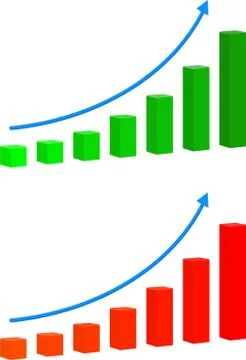 Growing graph Icon Stock Illustration