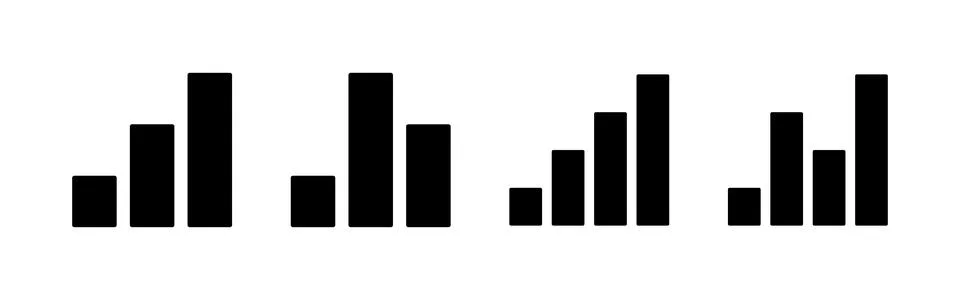 Growing graph Icon set. Chart icon. diagram icon Stock Illustration