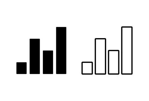 Growing graph Icon set. Chart icon. diagram icon Stock Illustration