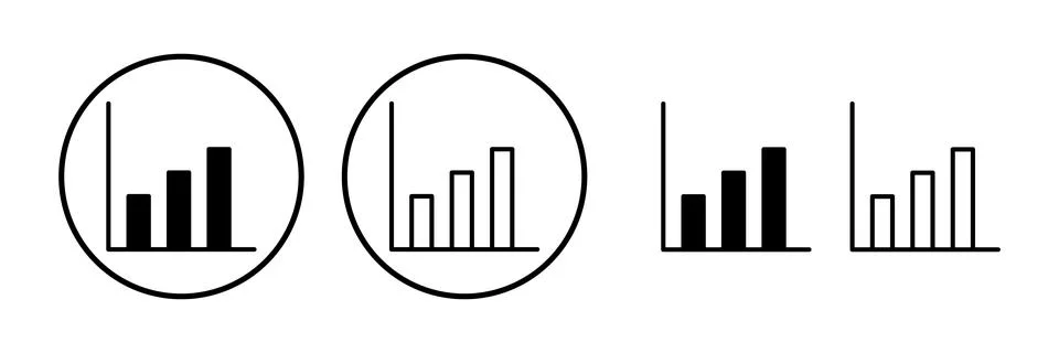 Growing graph Icon vector. Chart icon. Graph Icon Illustrazione stock