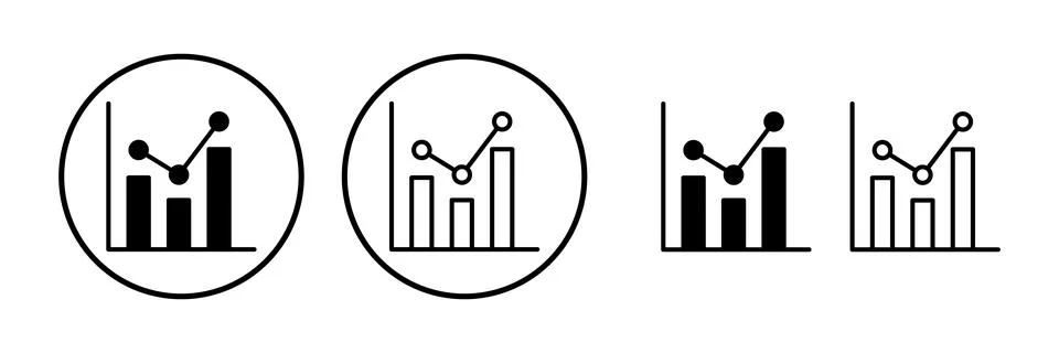 Growing graph Icon vector. Chart icon. Graph Icon Stock Illustration
