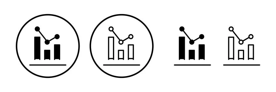 Growing graph Icon vector. Chart icon. Graph Icon Stock Illustration