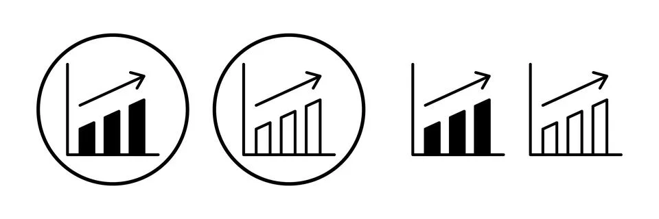 Growing graph Icon vector. Chart icon. Graph Icon 스톡 일러스트