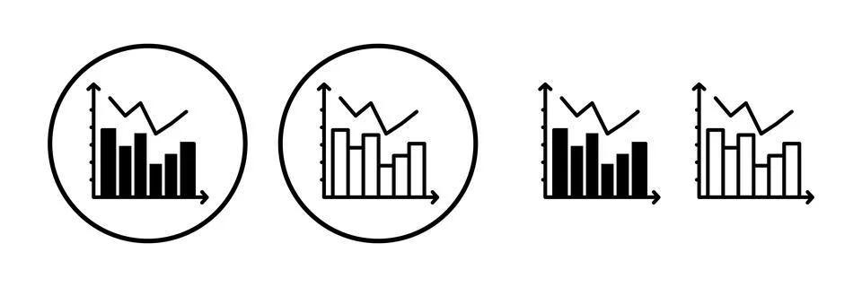 Growing graph Icon vector. Chart icon. Graph Icon Stock Illustration