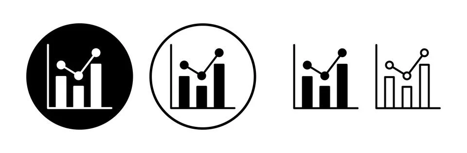 Growing graph Icon vector. Chart icon. Graph Icon Stock Illustration