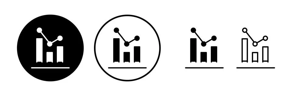 Growing graph Icon vector. Chart icon. Graph Icon Stock Illustration