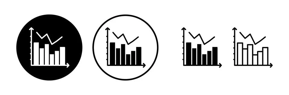 Growing graph Icon vector. Chart icon. Graph Icon Illustrazione stock