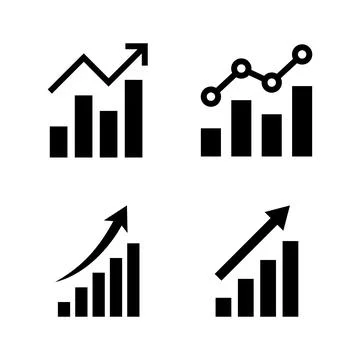 Growing graph icon vector. Chart sign and symbol. diagram icon Illustrazione stock