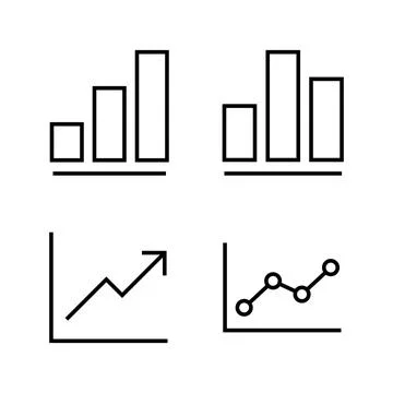 Growing graph icon vector. Chart sign and symbol. diagram icon Illustrazione stock