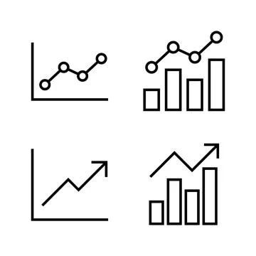 Growing graph icon vector. Chart sign and symbol. diagram icon Illustrazione stock