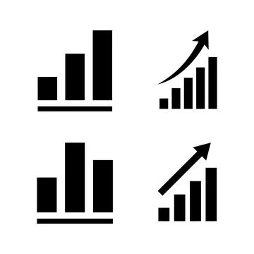 Growing graph icon vector. Chart sign and symbol. diagram icon Illustrazione stock