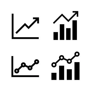 Growing graph icon vector. Chart sign and symbol. diagram icon Illustrazione stock