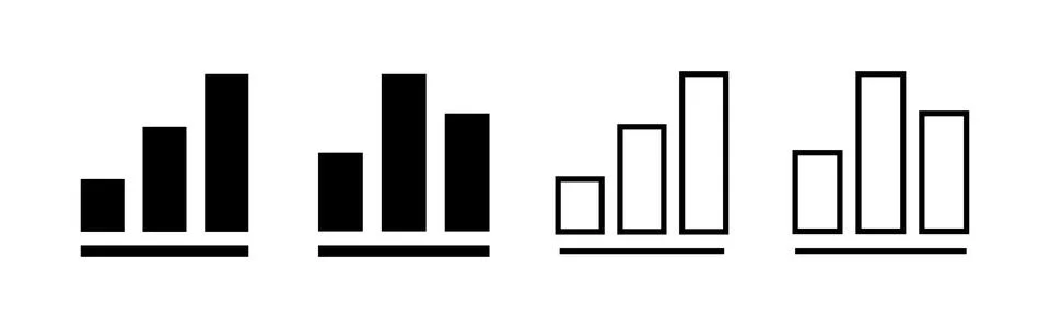 Growing graph icon vector. Chart sign and symbol. diagram icon Illustrazione stock