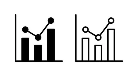 Growing graph Icon vector. Chart icon. Graph Icon Illustrazione stock