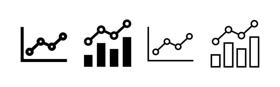 Growing graph icon vector. Chart sign and symbol. diagram icon Illustrazione stock
