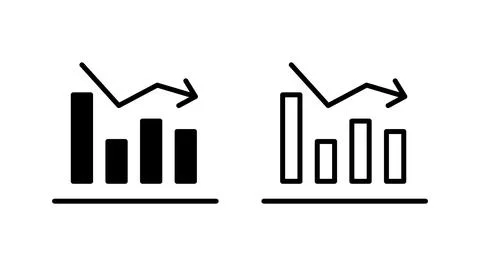 Growing graph Icon vector. Chart icon. Graph Icon Illustrazione stock