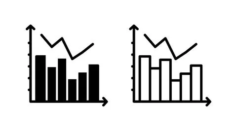 Growing graph Icon vector. Chart icon. Graph Icon イラスト素材