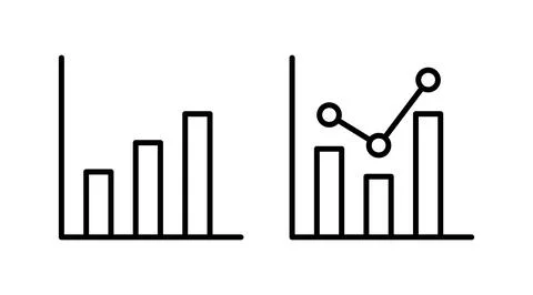 Growing graph Icon vector. Chart icon. Graph Icon Illustrazione stock