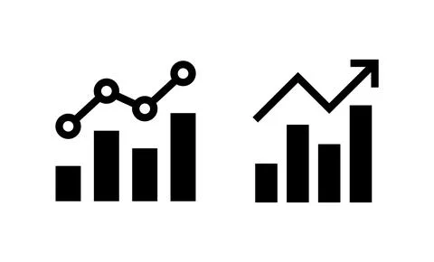 Growing graph icon vector. Chart sign and symbol. diagram icon Stock Illustration