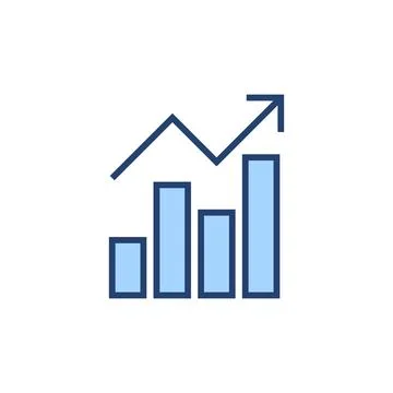 Growing graph icon vector. Chart sign and symbol. diagram icon Illustrazione stock