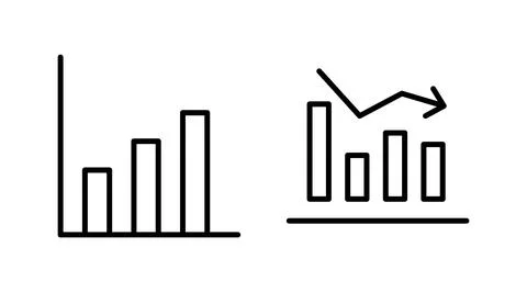 Growing graph Icon vector. Chart icon. Graph Icon Illustrazione stock