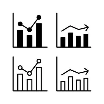 Growing graph Icon vector. Chart icon. Graph Icon Stock Illustration