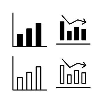 Growing graph Icon vector. Chart icon. Graph Icon Illustrazione stock