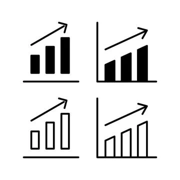 Growing graph Icon vector. Chart icon. Graph Icon Stock Illustration