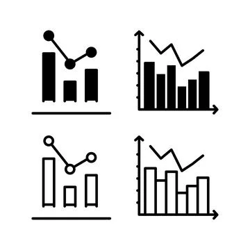 Growing graph Icon vector. Chart icon. Graph Icon Illustrazione stock