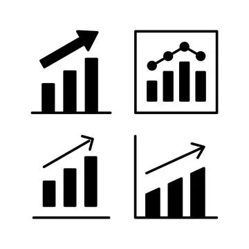 Growing graph Icon vector. Chart icon. Graph Icon Stock Illustration