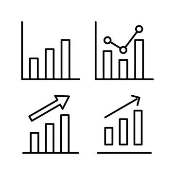Growing graph Icon vector. Chart icon. Graph Icon 스톡 일러스트